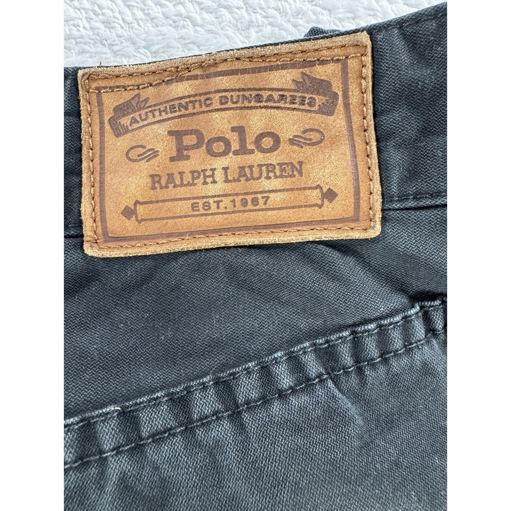 Polo Ralph Lauren Chino Pants Mens 33x32 Black Straight Cotton Casual - Picture 9 of 13